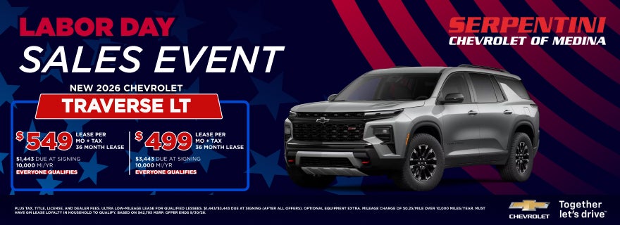 NEW 2026 CHEVROLET TRAVERSE LT